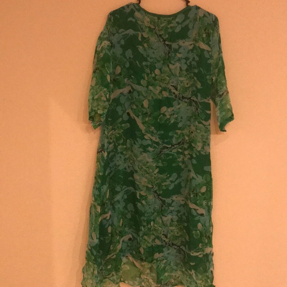 Brand new. Green Floral-print Midi dress - Picture 4 of 5
